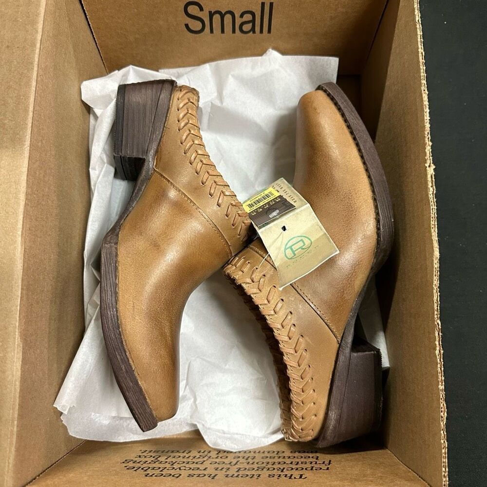 New Roper Ada Snip Toe Heeled Western Mules Clogs 6 Brown